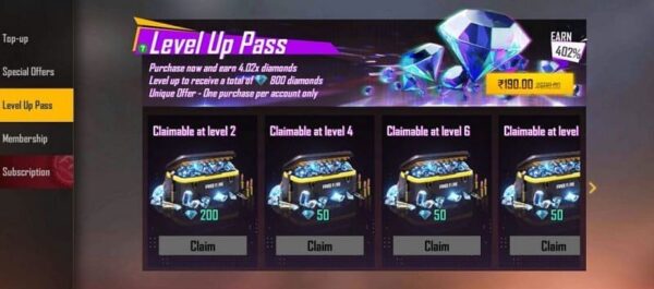 Level up pass